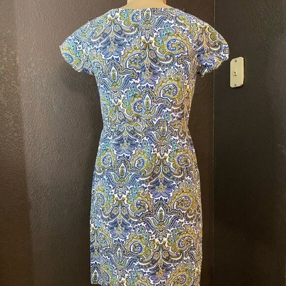 J Crew Dolores Cotton / silk Multi-Colored Peacock‎ Paisley mini Dress - Picture 12 of 13